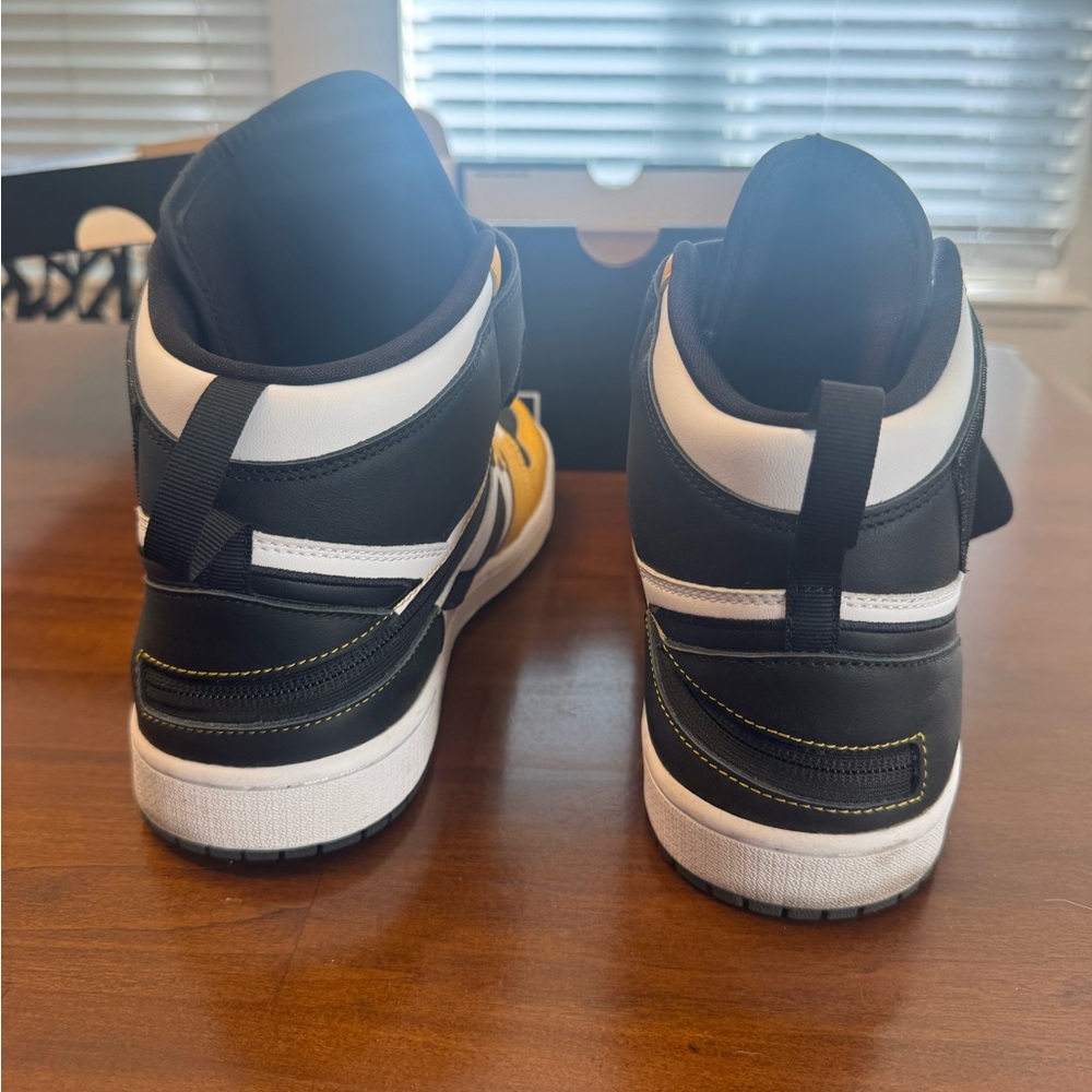 Nike Jordan 1 Fly Ease Yellow and Black Sneakers - Picture 6 of 11